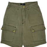 Made In USA Guess Cargo Shorts - 30W US 8 Green Cotton