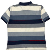 Chaps Ralph Lauren Striped Polo Shirt - 2XL Blue Cotton