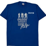 American Cancer Society Jerzees Single Stitch T-Shirt - Large Blue Cotton