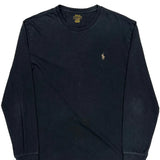 Classic Fit Polo By Ralph Lauren Long Sleeve T-Shirt - Large Black Cotton