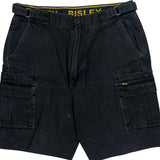 Bisley Cargo Shorts - 34W 11L Black Cotton