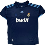 Real Madrid Adidas 2009-10 Ronaldo Away Football Shirt - 2XL Blue Polyester