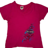 Harley Davidson T-Shirt - Large Pink Cotton