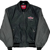 Street Machine Graphic Bomber Jacket - Medium Black Polyester