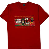 Age 14 Fruit Of The Loom Single Stitch T-Shirt - Small Red Cotton Blend