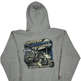 Southern Thunder Harley Davidson Graphic Hoodie - Large Gray Cotton