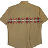 Wrangler Aztec Short Sleeve Shirt - XL Beige Cotton