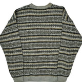 Farah Striped Sweater - XL Gray Acrylic