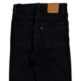 Levis Flared Jeans - 26W UK 6 Black Cotton