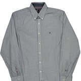 Tommy Hilfiger Checked Shirt - Large Gray Cotton
