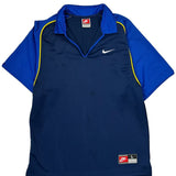 Nike Polo Shirt - Large Blue Polyester