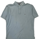 Tommy Hilfiger Polo Shirt - Large Blue Cotton