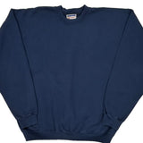 1990'S Blank Made In USA Hanes Sweatshirt - XL Blue Cotton