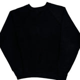 90S Blank Ultra Fleece Sweatshirt - Small Black Cotton Blend