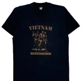 Vietnam Remembered 1984 Screen Stars Single Stitch T-Shirt - XL Black Cotton Blend