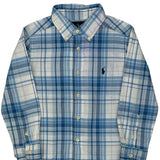 Age 4 Ralph Lauren Checked Shirt - XS Blue Cotton