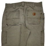 Carhartt Double Knee Carpenter Pants - 36W 32L Gray Cotton