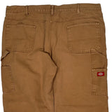 Dickies Carpenter Trousers - 44W 30L Brown Cotton