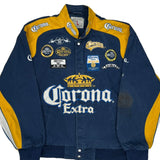 Beer Corona Extra Nascar Varsity Jacket - Large Blue Cotton