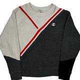 Reverse Weave Champion Striped Sweatshirt - Medium Cream Cotton