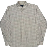 Ralph Lauren Checked Shirt - Large Cream Cotton