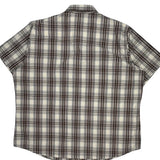 Wrangler Checked Short Sleeve Shirt - Large Cream Cotton