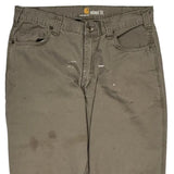 Carhartt Carpenter Trousers - 34W 34L Khaki Cotton