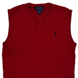 Age 7 Polo By Ralph Lauren Sweater Vest - XS Red Cotton