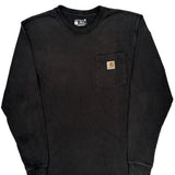 Carhartt Long Sleeve T-Shirt - Small Black Cotton