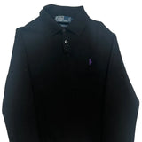 Polo By Ralph Lauren Long Sleeve Polo Shirt - Small Black Cotton