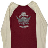 Metro, Cedar Rapids, Ia Harley Davidson Graphic Long Sleeve T-Shirt - Small Cream Cotton