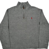 Polo By Ralph Lauren 1/4 Zip - 2XL Gray Cotton