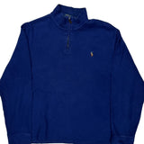 Polo By Ralph Lauren 1/4 Zip - XL Blue Cotton