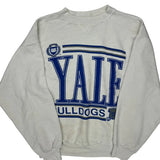 Yale Bulldogs Hanes College Sweatshirt - Large White Cotton