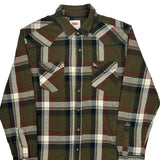 Levis Checked Flannel Shirt - Medium Red Cotton