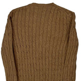 Polo By Ralph Lauren Cable Knit Sweater - Small Brown Cotton