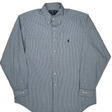 Yarmouth Ralph Lauren Checked Shirt - Large Blue Cotton