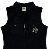 Motorcycle Harley Davidson Graphic Vest - Large Black Cotton