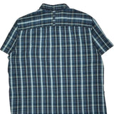 The North Face Checked Short Sleeve Shirt - XL Blue Cotton
