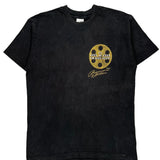 Single Stitch Movie Reel Design Fruit Of The Loom Graphic T-Shirt - Large Black Cotton