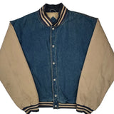 3D Manufacturing, Inc. Tri-Mountain Varsity Jacket - XL Beige Denim