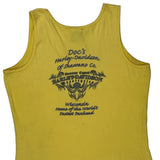 Motorcycles Harley Davidson Graphic Tank Top - Medium Yellow Cotton