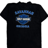 Savannah Georgia Harley Davidson Graphic T-Shirt - Large Black Cotton