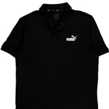 Puma Polo Shirt - Large Black Cotton
