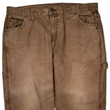 Dickies Carpenter Pants - 35W 28L Brown Cotton