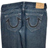 True Religion Contrast Stitch Jeans - 40W 31L Blue Cotton