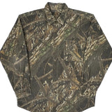 Mossy Oak Camo Flannel Shirt - XL Green Cotton