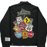 Unbranded Graphic Jacket - Large Black Polyester