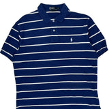 Polo By Ralph Lauren Striped Polo Shirt - Large Blue Cotton