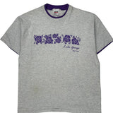 Anvil Single Stitch T-Shirt - Large Grey Cotton